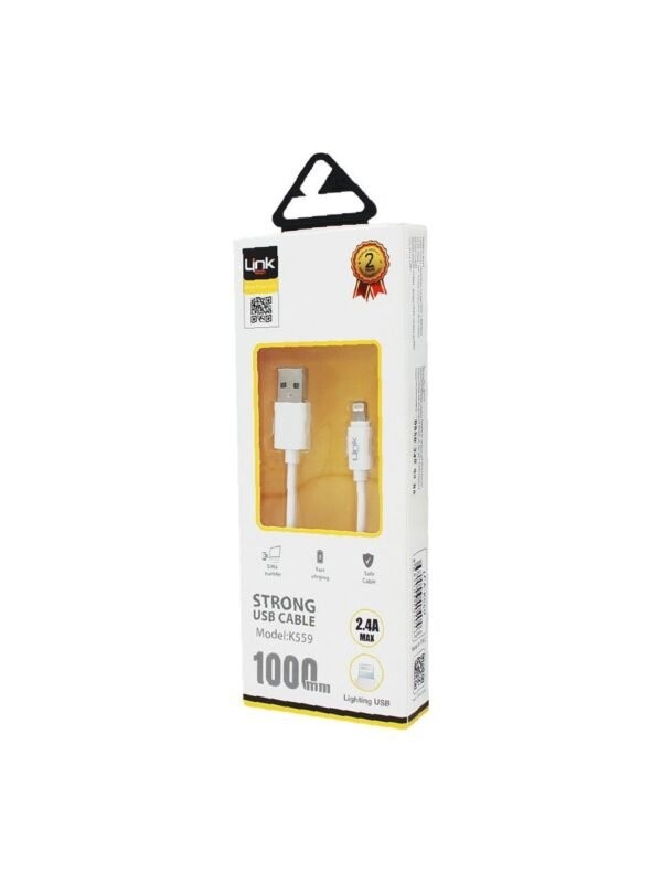 Link K559 Strong 1000mm 2.4A USB Lightning Şarj Kablosu