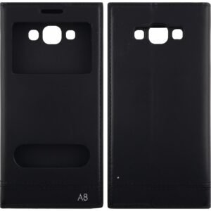 Samsung A8 2018 Pencereli Kılıf - Siyah