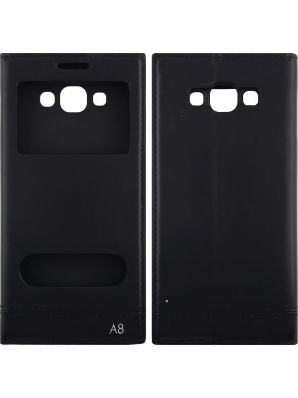 Samsung A8 2018 Pencereli Kılıf - Siyah