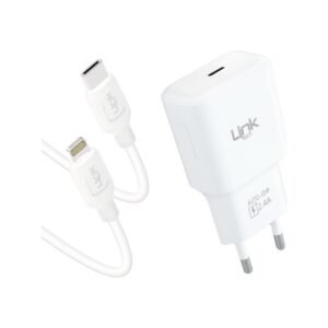 LinkTech T447e 12W Type-C Çıkışlı - Lightning Şarj Seti