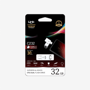 Link C232 Premium Dual 30mb/s 32GB Tip-C USB OTG Flash Bellek