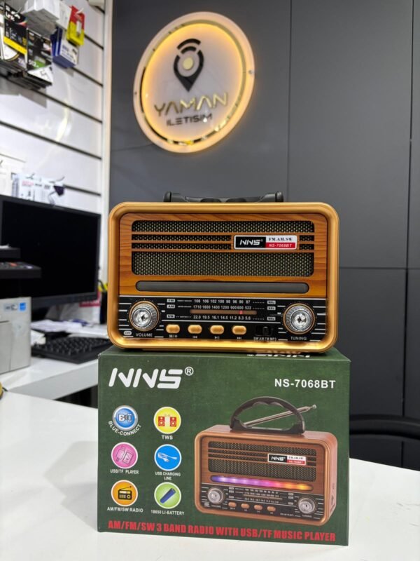 Nostaljik Görünümlü Hoparlör Bluetooth ve Fm Radyo Özellikli - Hadron NS7068