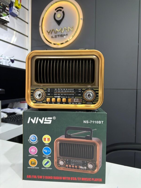 Nostaljik Görünümlü Hoparlör Bluetooth ve Fm Radyo Özellikli - Hadron NS7110