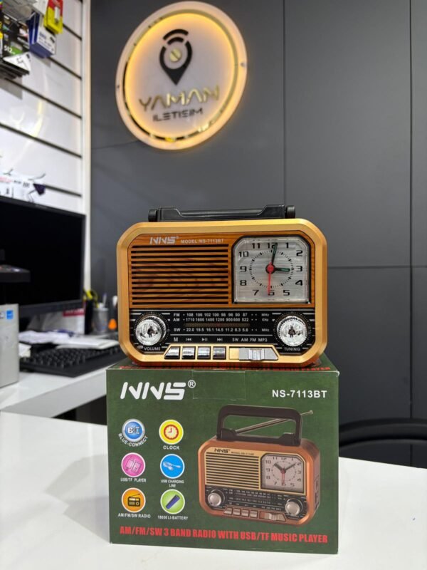 Nostaljik Görünümlü Hoparlör Bluetooth ve Fm Radyo Özellikli - Hadron NS7113