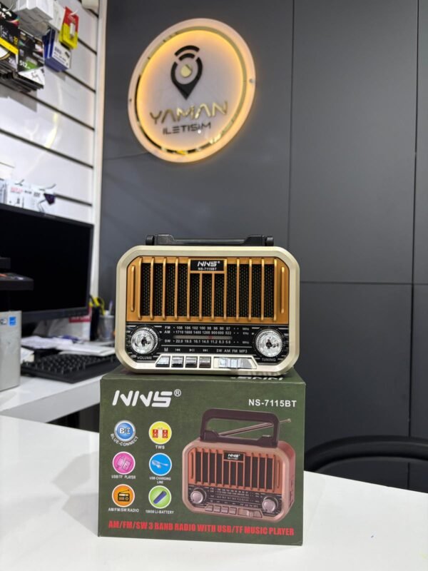 Nostaljik Görünümlü Hoparlör Bluetooth ve Fm Radyo Özellikli - Hadron NS7115