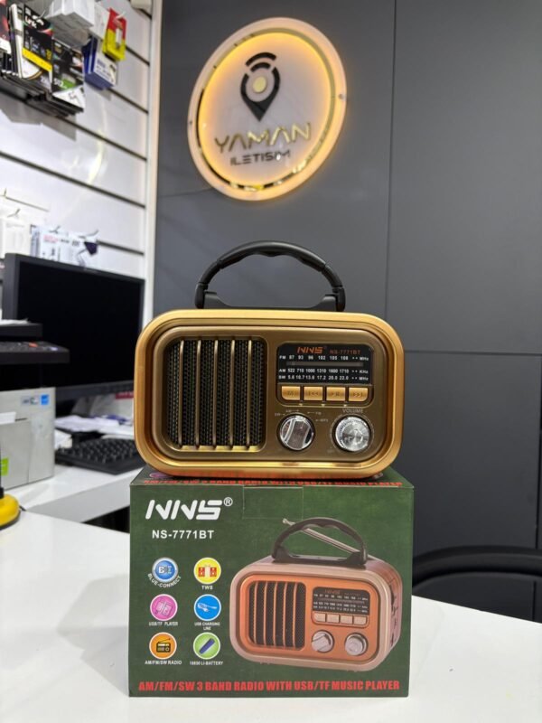 Nostaljik Görünümlü Hoparlör Bluetooth ve Fm Radyo Özellikli - Hadron NS7771