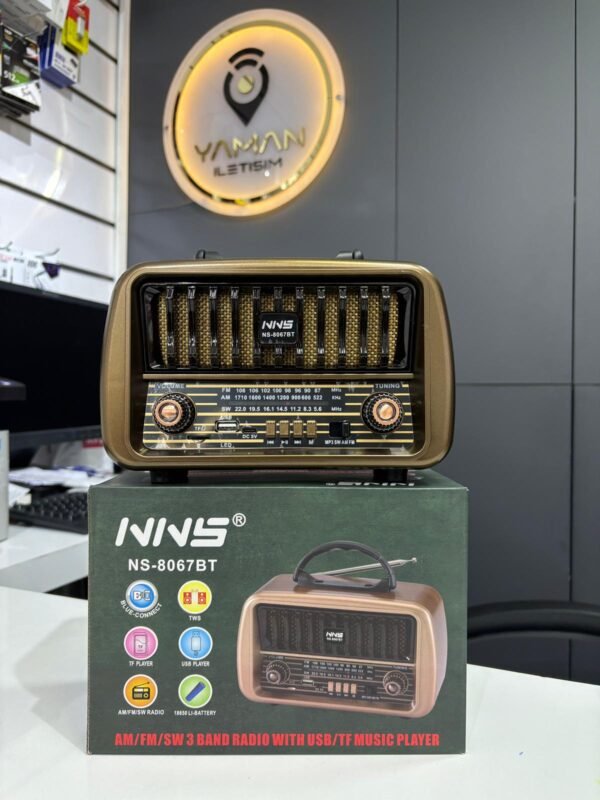 Nostaljik Görünümlü Hoparlör Bluetooth ve Fm Radyo Özellikli - Hadron NS8067