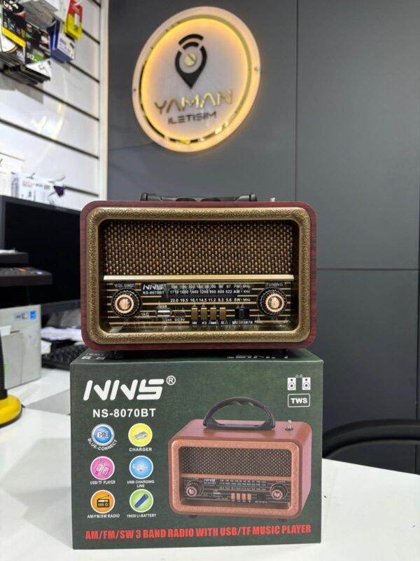 Nostaljik Görünümlü Hoparlör Bluetooth ve Fm Radyo Özellikli - Hadron NS8070