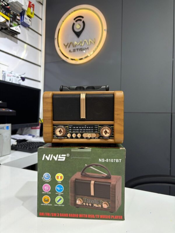 Nostaljik Görünümlü Hoparlör Bluetooth ve Fm Radyo Özellikli - Hadron NS8107