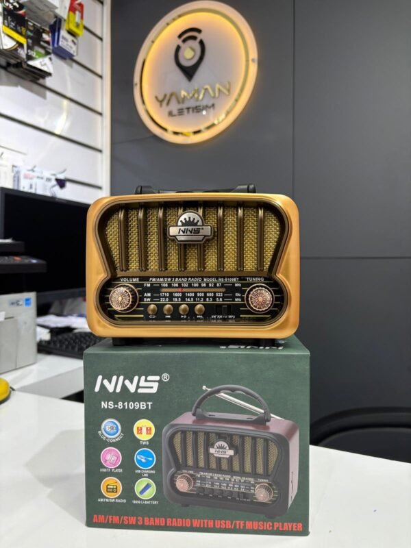 Nostaljik Görünümlü Hoparlör Bluetooth ve Fm Radyo Özellikli - Hadron NS8109