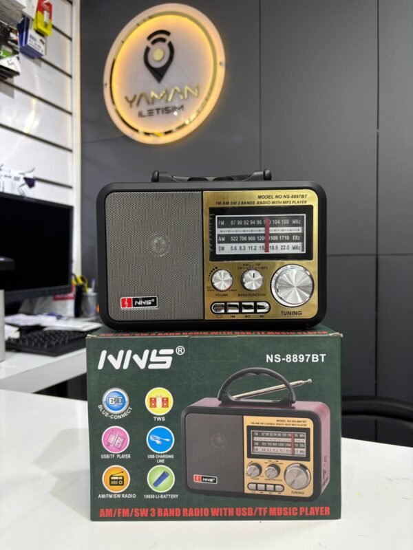 Nostaljik Görünümlü Hoparlör Bluetooth ve Fm Radyo Özellikli - Hadron NS8897