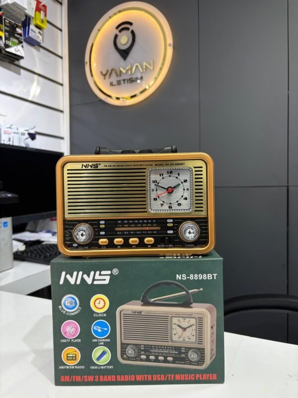 Nostaljik Görünümlü Hoparlör Bluetooth ve Fm Radyo Özellikli - Hadron NS8898