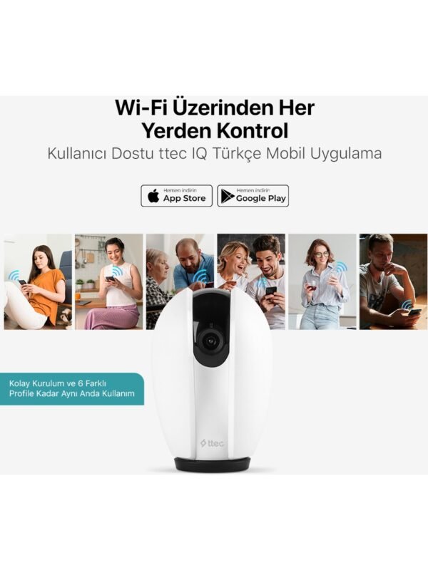 Ttec Wifi Kamera - Wizi Pro 2AGK02 Full HD Wi-Fi Güvenlik Kamerası (2 Yıl Garantili+1 Yıl Garanti) - Görsel 3